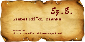 Szebellédi Bianka névjegykártya