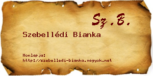 Szebellédi Bianka névjegykártya